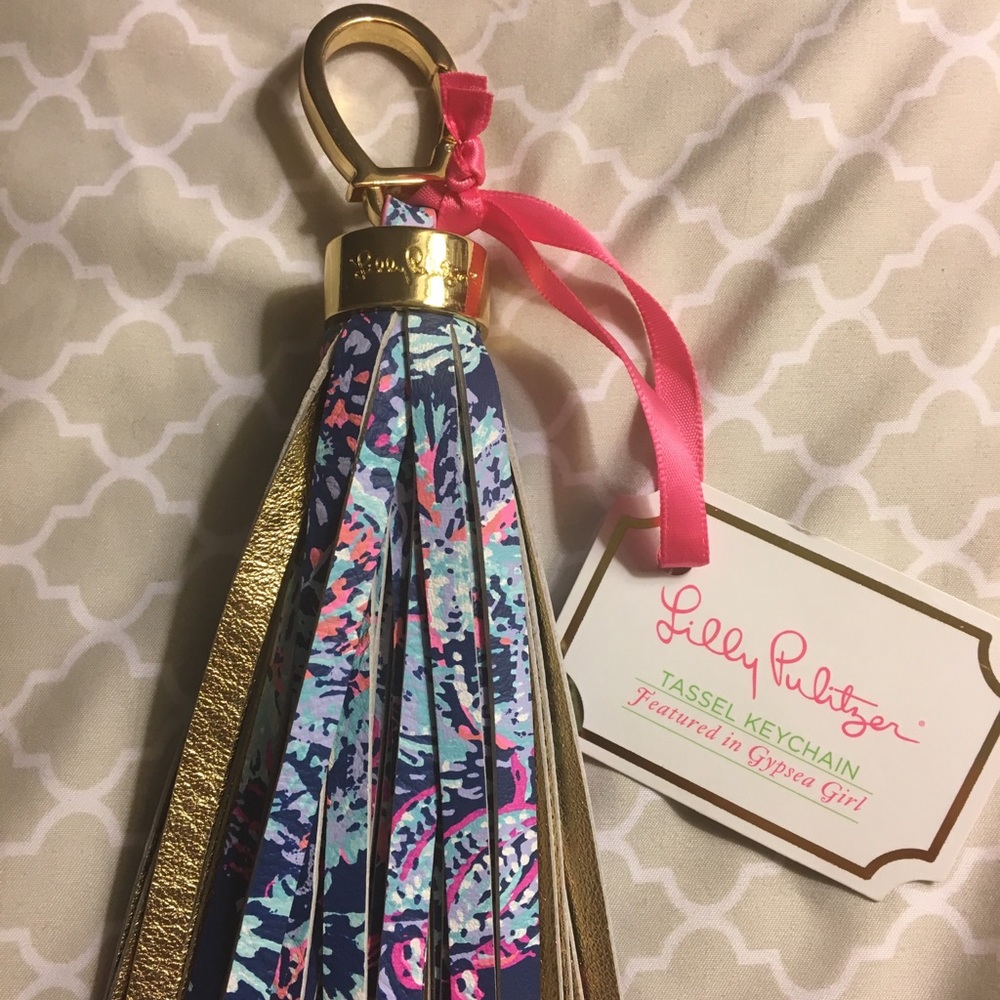 NWT Lilly Pulitzer tassel keychain